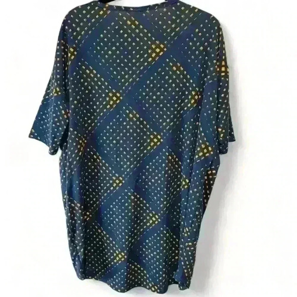 LuLaRoe Irma Tunic Multicolor Geometric Print Hi-Lo Hemline - size XXS - Picture 2 of 3